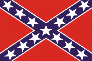Fullstørrelse US sørstatsflagg 150x90 cm