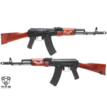 APS AK-74 softgun med ekte tre forskjefte og kolbe