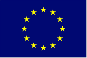 Fullstørrelse flagg fra EU 150x90cm