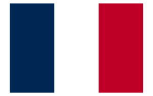 Fullstørrelse fransk flagg 150x90cm