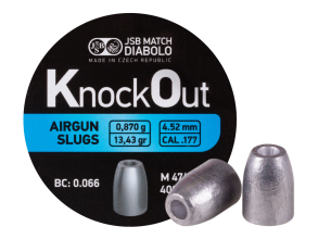 JSB Knockout Slugs 0,87gram 400stk