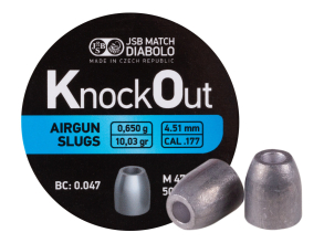 JSB Knockout Slugs 0,65gram 500stk