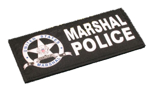 Marshal Police borrelåsmerke til vest stort
