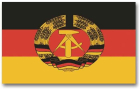 Fullstørrelse øst-tysk flagg 150x90cm