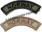 "Norway" skuldermerke for påsying buet