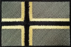 Norsk flagg lite m/borrelås svart/grønt 4,5x3cm