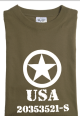 T-skjorte med alliert stjerne fra 2.vk olivengrønn