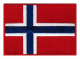 Norsk flagg farger m/borrelås 7,5x5,5cm