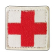 Medic/førstehjelp brodert kors rødt/hvitt