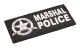 Marshal Police borrelåsmerke til vest stort